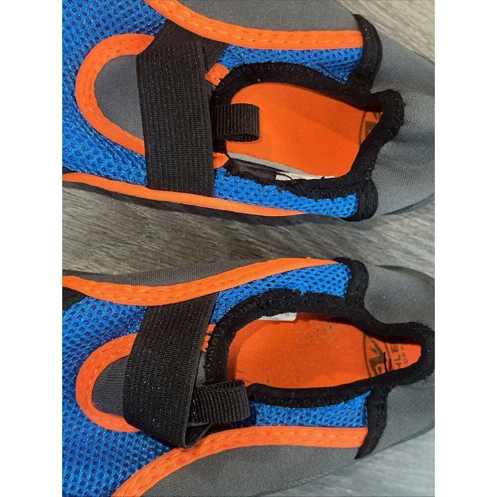 Athletic Works Swim Water Shoes Size kids 13-1 Gray Blue & Orange